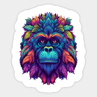 Funky Hippie Gorilla Sticker